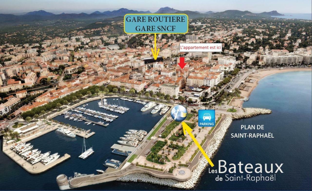 F2 Balcon A 1Minute De La Plage Saint-Raphael  Luaran gambar